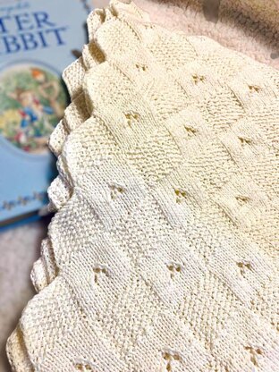 Eyelet Hearts Baby Blanket