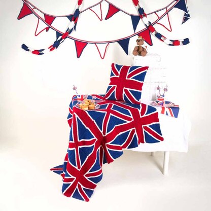 Paintbox Yarns Union Jack Patchwork Blanket PDF (Free)