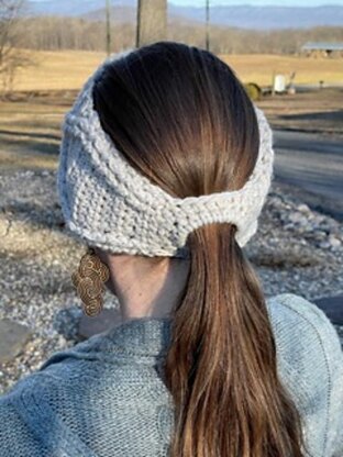 Cabled Ear Warmer & Ponytail Ear Warmer