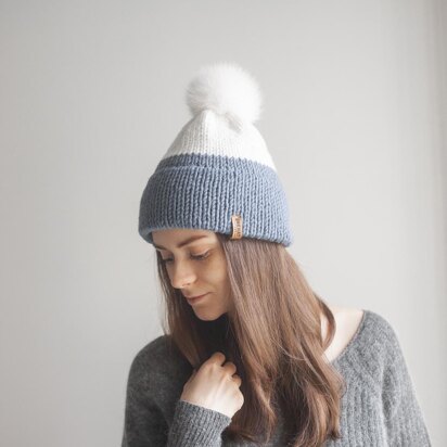 Double Brim Beanie - Knit hat for women + VIDEO