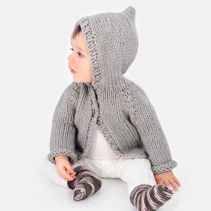 Honey Bear Hoodie & Sweetie Socks in Spud & Chloe - 92221 - Downloadable PDF