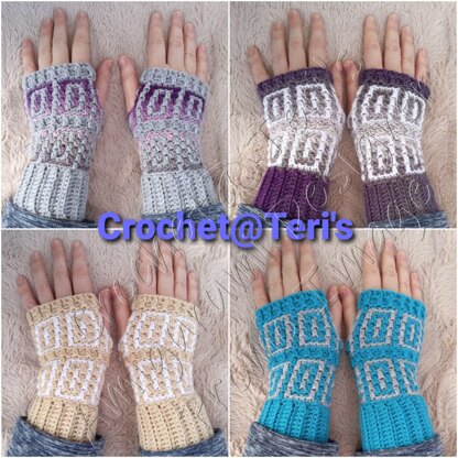 Happy Squares Mosaic Gloves