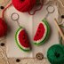 Crochet Watermelon Keychain Pattern PDF + Video Tutorial