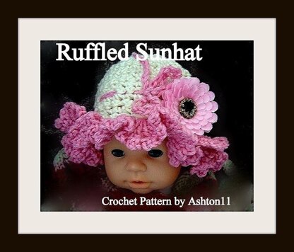 Ruffled Sunhat | Crochet Pattern by Ashton11
