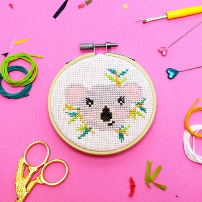The Make Arcade Cute Koala Cross Stitch Kit