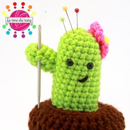 Cactus  jar topper pin cushion