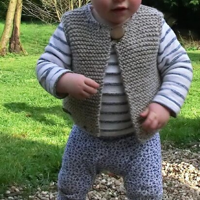 Easy Baby and Child's Gilet - knitting pattern