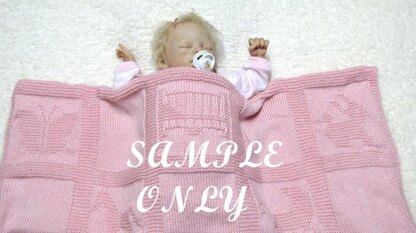 Baby Blanket with Rocking Horse Square Only