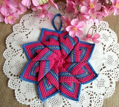 CROCHET PATTERN Pot Holder Lucky Star Pot Holder Easy Crochet -  Denmark