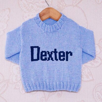 Intarsia - Dexter Moniker Chart - Childrens Sweater
