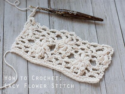 How to Crochet a Lace Scarf with Flowers Free Pattern and Tutorial -  Kirsten Holloway Designs