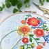 Tamar Colorful Flowers Embroidery Kit - 4in