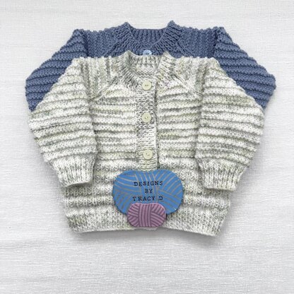 Callie Baby Cardigan 16" to 22" chest size. Approx 0-12mths