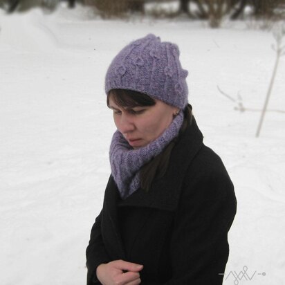 Flowerbud Hat & Cowl - knitting pattern