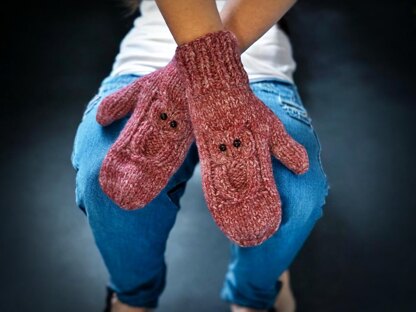 Extra Thick Owl Mittens