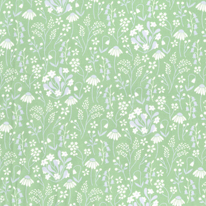 Rose & Hubble Cotton Poplin Printed - Floral Green