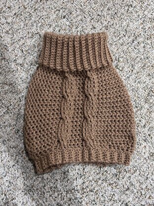 Easy cable pet sweater