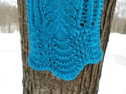 Blue Frost Lace Scarf