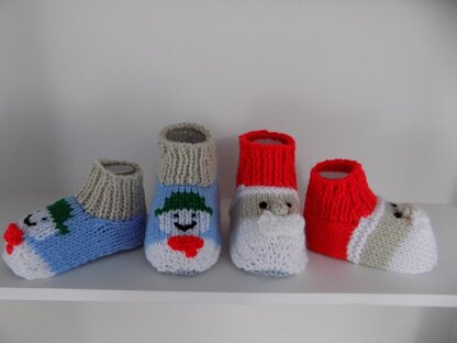 Christmas Baby Booties