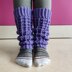 Lavender Waffle Leg Warmers