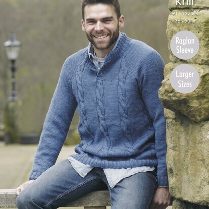 Mens Sweaters in King Cole Majestic DK - 4926 - Downloadable PDF