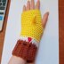 Crochet Spongebob Themed Fingerless Gloves
