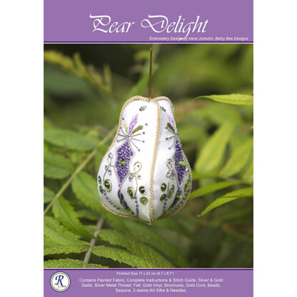 Rajmahal Pear Delight Printed Embroidery Kit - 17 x 22cm
