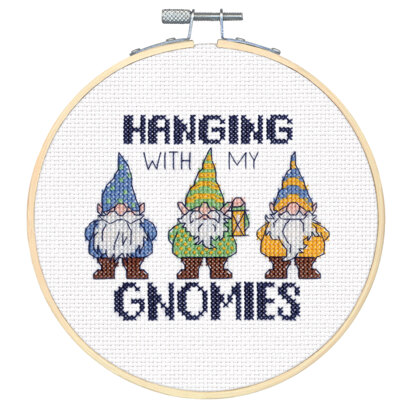 Dimensions Gnomies Hoop Counted Cross Stitch Kit