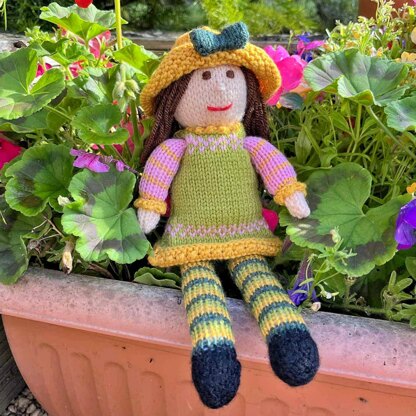 Tulip Rag Doll Knitting Pattern - Toy Knitting Pattern