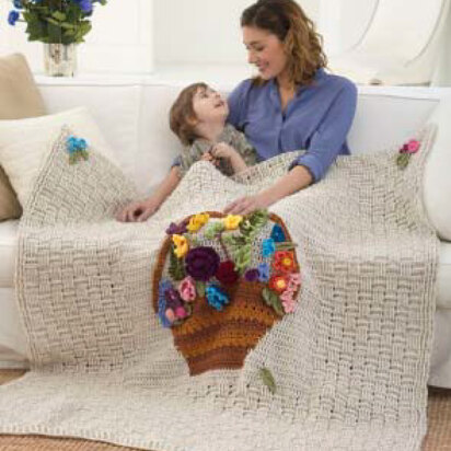 Flower Basket Afghan in Lion Brand Vanna's Choice