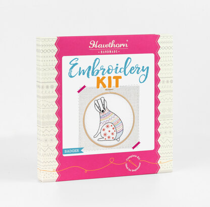 Hawthorn Handmade Badger Contemporary Embroidery Kit