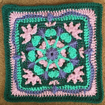 English Garden Afghan Square