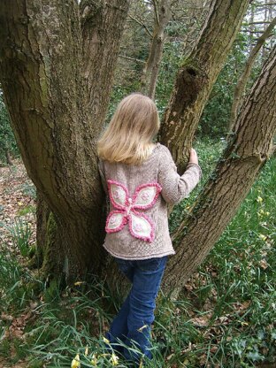 Child/Adult Giant Butterfly Motif Sweater