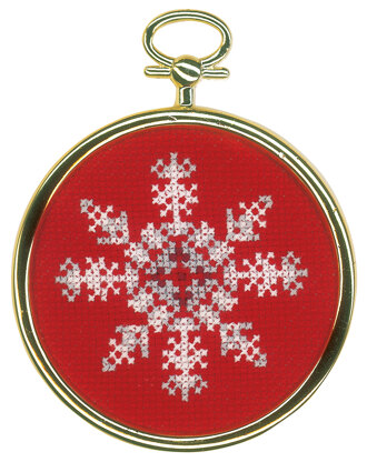 Vervaco Snowflakes (Set of 3) Cross Stitch Kit - 7cm