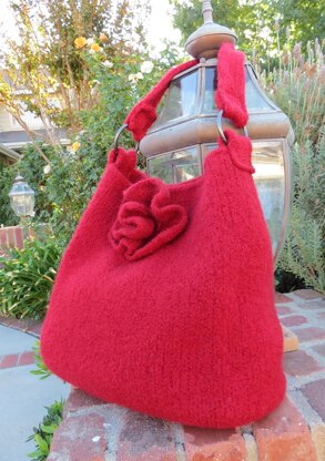 Knit and Felted Purse - Mia Rose Tote