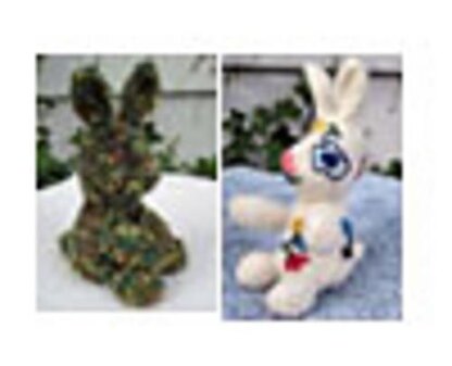 Knitted/Felted Garden Rabbits