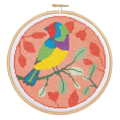 Hawthorn Handmade Rainbow Finch Cross Stitch Kit