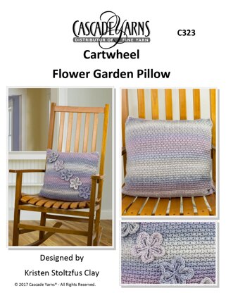 Flower Garden Pillow in Cascade Yarns Cartwheel - C323 - Downloadable PDF