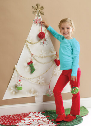 McCall's Ornaments Wreath Tree Skirt and Stocking M6453 - Paper Pattern Size One Size Only