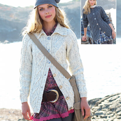 Cabled Jackets in Hayfield Bonus Aran - 9396 - Downloadable PDF