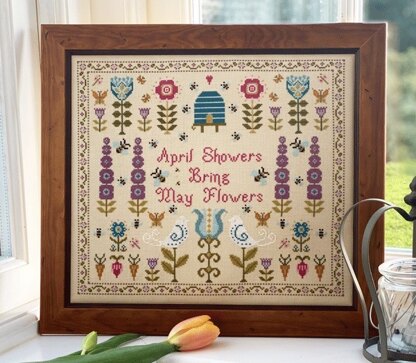 Historical Sampler Company April Showers Cross Stitch Kit