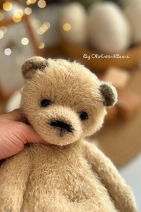 Cozy Teddy Bear Knitting Pattern PDF – Plush Toy 27 cm – Classic Teddy