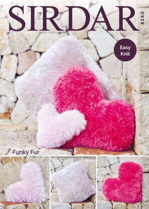 Cushions in Sirdar Funky Fur - 8240 - Downloadable PDF