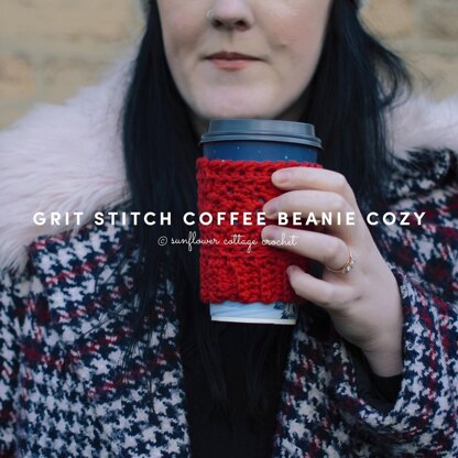 Grit Stitch Coffee Beanie Cozy