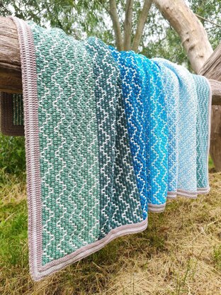 Sapphire Seas Mosaic Blanket