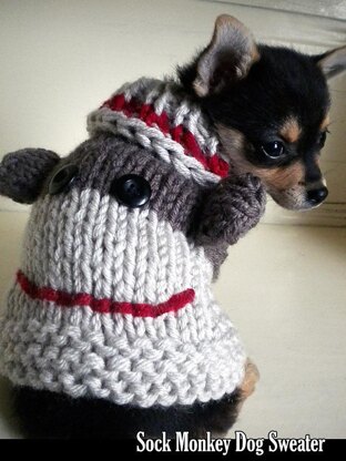 Sock Monkey Dog Sweater