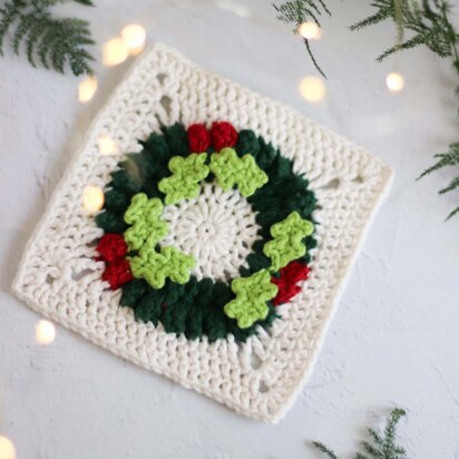 Christmas wreath granny square