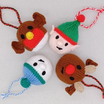 Christmas Tree Baubles Knitting Pattern