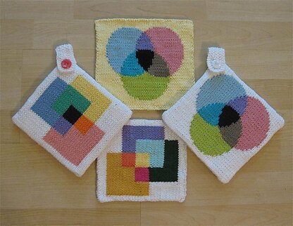 KGeometry: Placemat and Pot Holder with Square Venn Diagram