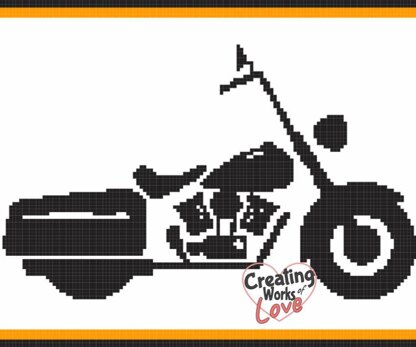 Harley Davidson Bike Stitch Graph